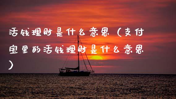 理财是什(理财是什么意思我不懂)